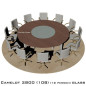Camelot 2800 (108) Glass стол для переговоров и конференций со стеклом на 12 человек Camelot 2800 (108) Glass стол для переговоров и конференций со стеклом на 12 человек