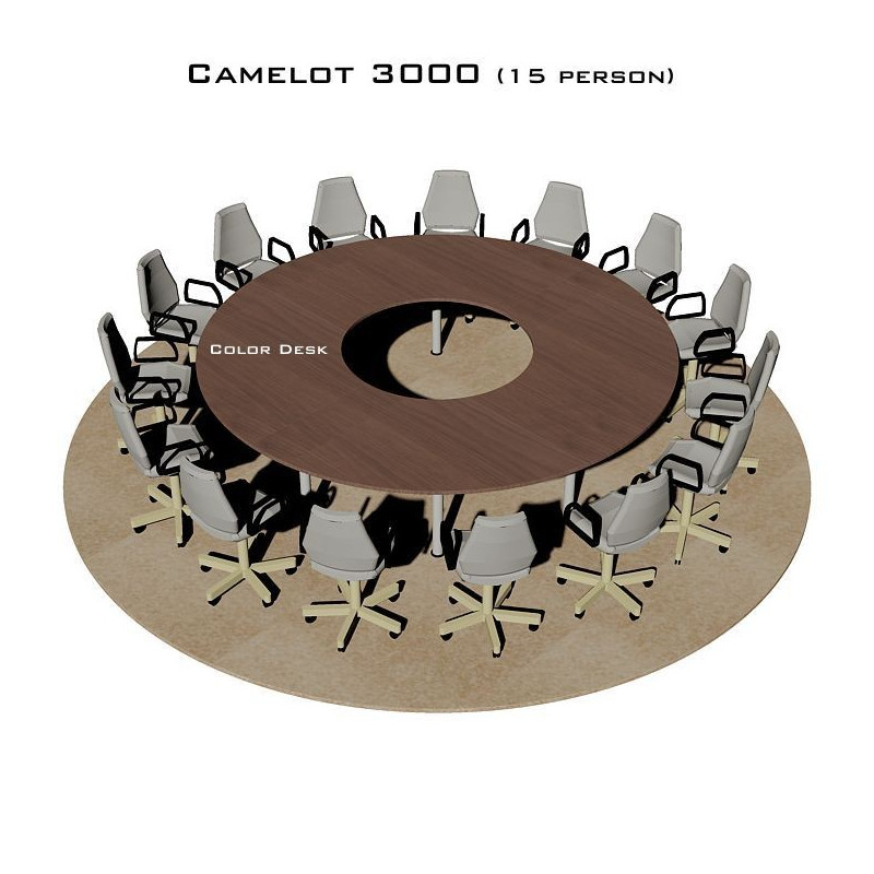 Camelot 3000 стол для переговоров и конференций без стекла на 15 человек Camelot 3000 стол для переговоров и конференций без стекла на 15 человек