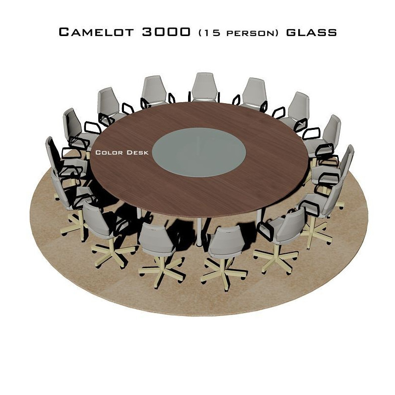 Camelot 3000 Glass стол для переговоров и конференций со стеклом на 15 человек Camelot 3000 Glass стол для переговоров и конференций со стеклом на 15 человек