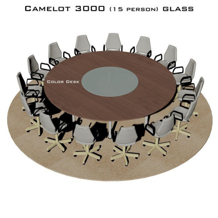 Camelot 3000 Glass стол для переговоров и конференций со стеклом на 15 человек