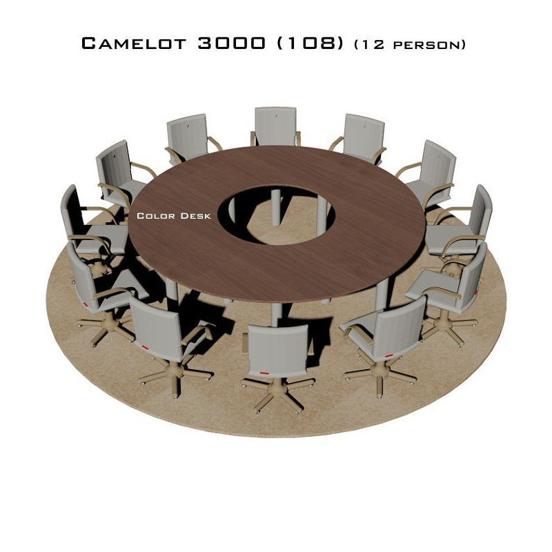 Camelot 3000 (108) стол для переговоров и конференций без стекла на 12 человек Camelot 3000 (108) стол для переговоров и конференций без стекла на 12 человек