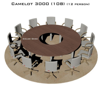 Camelot 3000 (108) стол для переговоров и конференций без стекла на 12 человек