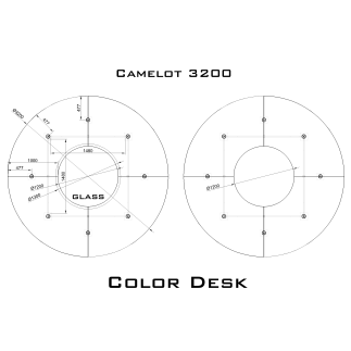 Camelot 3200 Glass стол для переговоров и конференций со стеклом на 16 человек