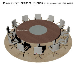 Camelot 3200 (108) Glass стол для переговоров и конференций со стеклом на 12 человек