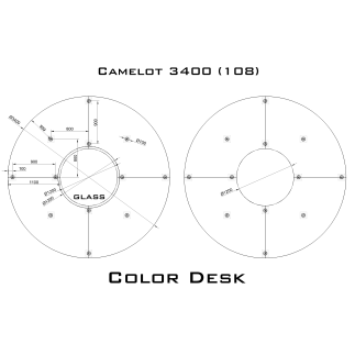 Camelot 3400 (108) стол для переговоров и конференций без стекла на 16 человек