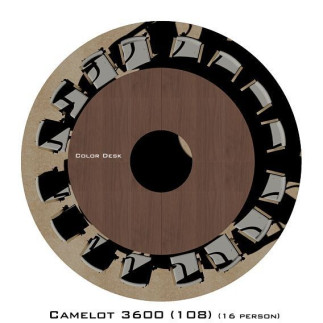 Camelot 3600 (108) стол для переговоров и конференций без стекла на 16 человек