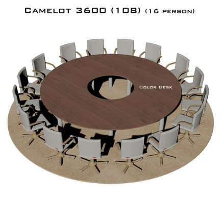 Camelot 3600 (108) стол для переговоров и конференций без стекла на 16 человек