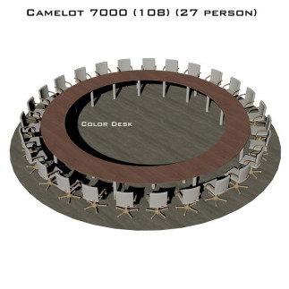 Camelot 7000 (108) стол для переговоров и конференций без стекла на 27 человек