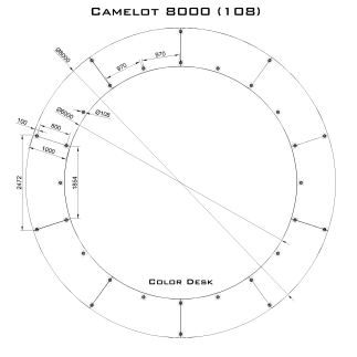Camelot 8000 (108) стол для переговоров и конференций без стекла на 30 человек