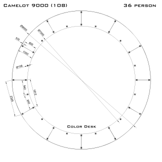Camelot 9000 (108) стол для переговоров и конференций без стекла на 36 человек