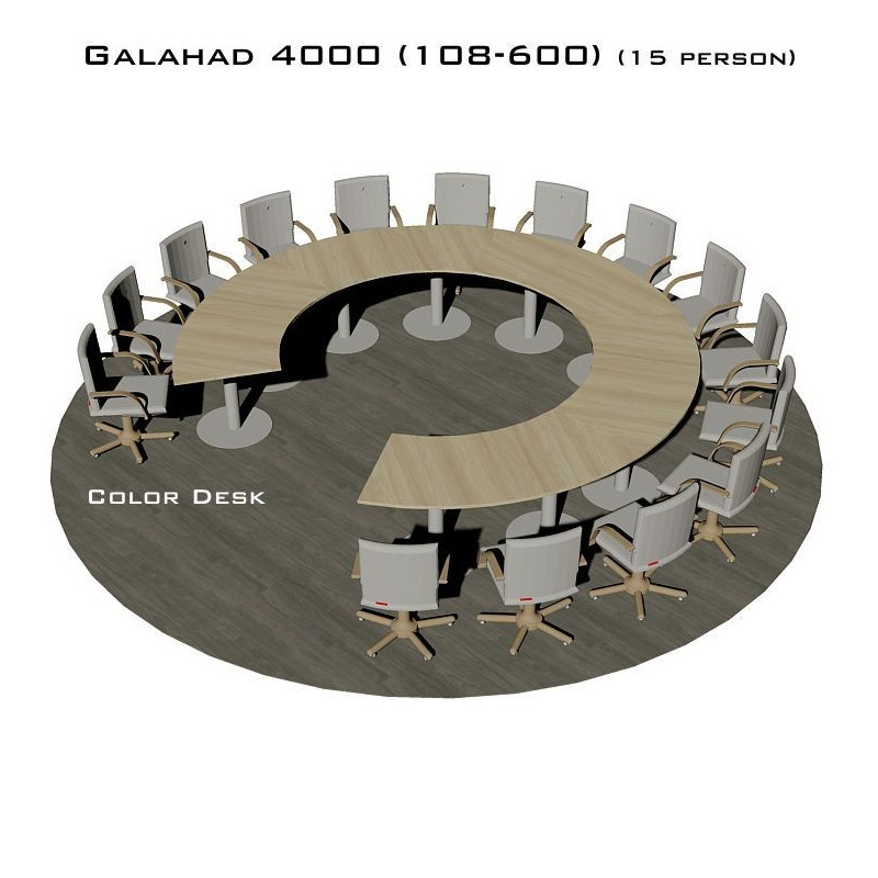 Galahad 4000 (108-600) стол круглый (без одного звена) для переговоров и конференций на 15 человек Galahad 4000 (108-600) стол круглый (без одного звена) для переговоров и конференций на 15 человек