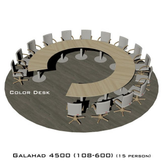 Galahad 4500 (108-600) стол круглый (без одного звена) для переговоров и конференций на 15 человек
