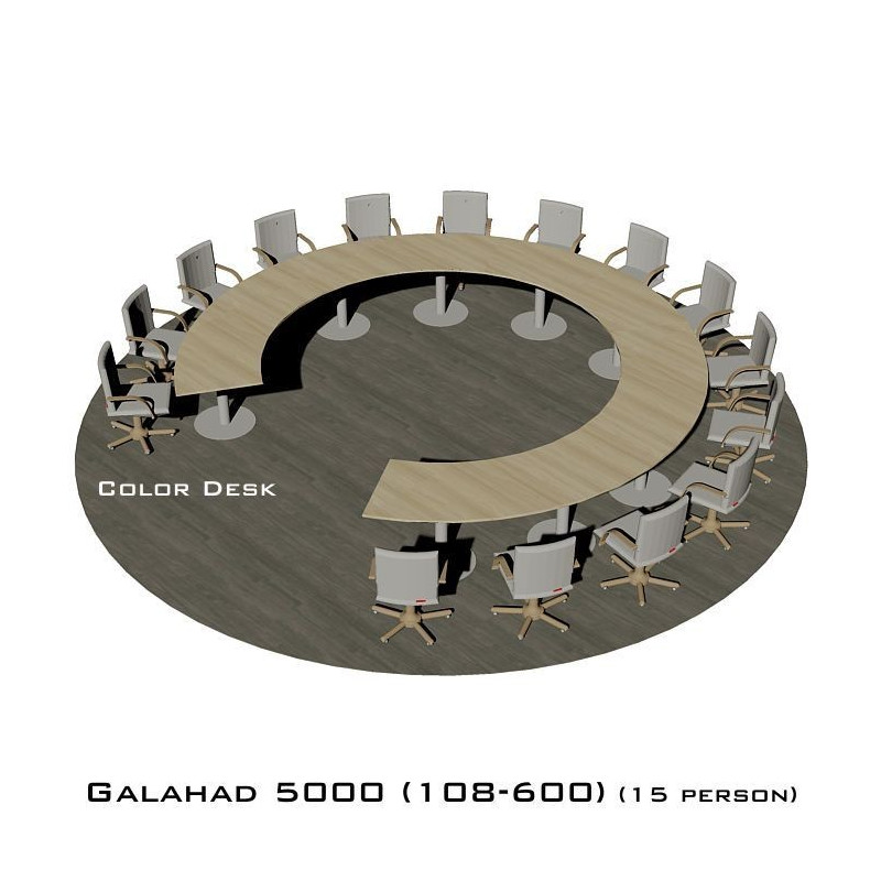 Galahad 5000 (108-600) стол круглый (без одного звена) для переговоров и конференций на 15 человек Galahad 5000 (108-600) стол круглый (без одного звена) для переговоров и конференций на 15 человек