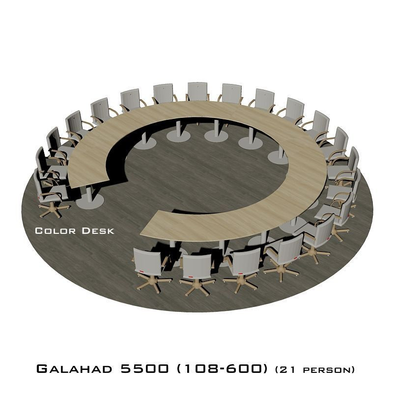 Galahad 5500 (108-600) стол круглый (без одного звена) для переговоров и конференций на 21 человека Galahad 5500 (108-600) стол круглый (без одного звена) для переговоров и конференций на 21 человека
