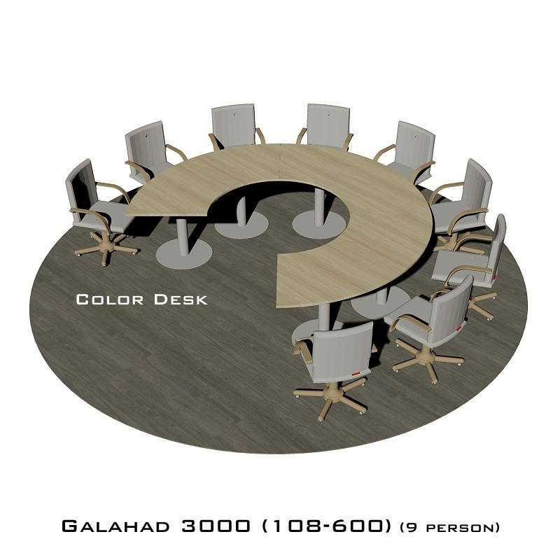 Galahad 3000 (108-600) стол круглый (без одного звена) для переговоров и конференций на 9 человек Galahad 3000 (108-600) стол круглый (без одного звена) для переговоров и конференций на 9 человек