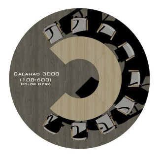 Galahad 3000 (108-600) стол круглый (без одного звена) для переговоров и конференций на 9 человек