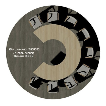 Galahad 3000 (108-600) стол круглый (без одного звена) для переговоров и конференций на 9 человек