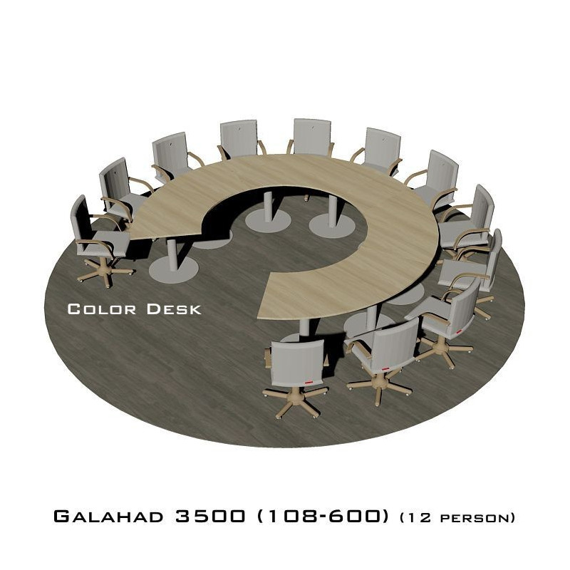 Galahad 3500 (108-600) стол круглый (без одного звена) для переговоров и конференций на 12 человек Galahad 3500 (108-600) стол круглый (без одного звена) для переговоров и конференций на 12 человек