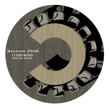 Galahad 3500 (108-600) стол круглый (без одного звена) для переговоров и конференций на 12 человек