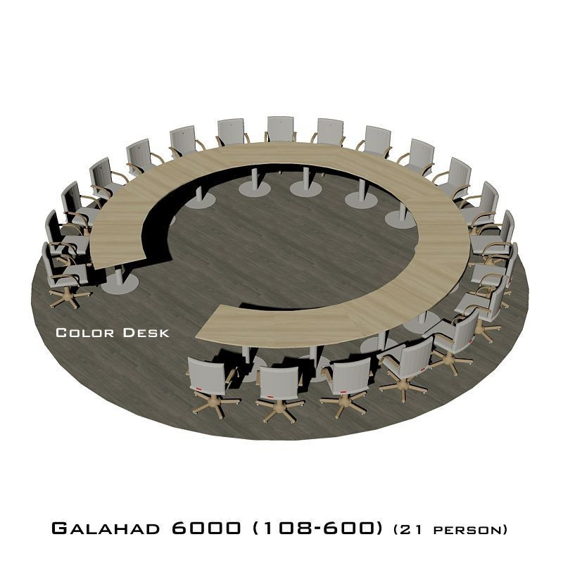 Galahad 6000 (108-600) стол круглый (без одного звена) для переговоров и конференций на 21 человека Galahad 6000 (108-600) стол круглый (без одного звена) для переговоров и конференций на 21 человека