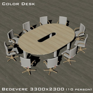 Bedevere 3300x2300 (Бедивер) стол овальный для переговоров и конференций на 10 человек