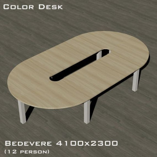 Bedevere 4100x2300 (Бедивер) стол овальный для переговоров и конференций на 12 человек