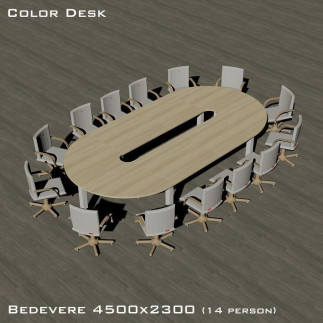 Bedevere 4500x2300 (Бедивер) стол овальный для переговоров и конференций на 14 человек