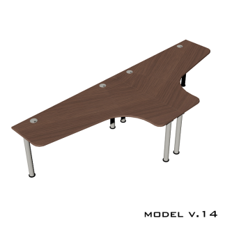 Стол для двоих детей Model v.14 на каркасных опорах Steel Pillars