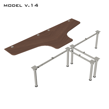 Стол для двоих детей Model v.14 на каркасных опорах Steel Pillars