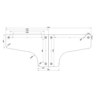 Стол для двоих детей Model v.14 на каркасных опорах Steel Pillars