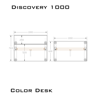 Стол-трансформер DISCOVERY 1000SL сполкой с регулировкой высоты и наклона столешницы