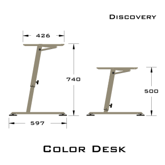 Стол-трансформер DISCOVERY 800 без полки с регулировкой высоты и наклона столешницы