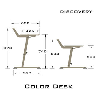 Стол-трансформер DISCOVERY 800S с полкой с регулировкой высоты и наклона столешницы