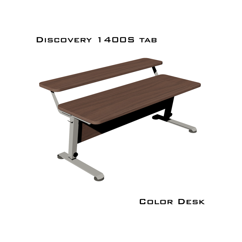 Стол-трансформер DISCOVERY 1400S с полкой с регулировкой высоты и наклона столешницы