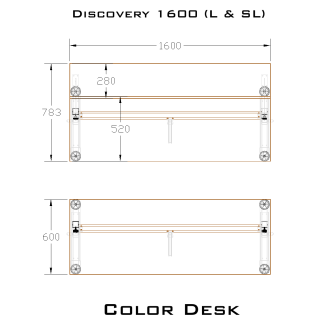 Стол-трансформер DISCOVERY 1600SL сполкой с регулировкой высоты и наклона столешницы
