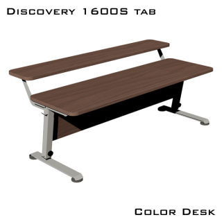 Стол-трансформер DISCOVERY 1600S с полкой с регулировкой высоты и наклона столешницы