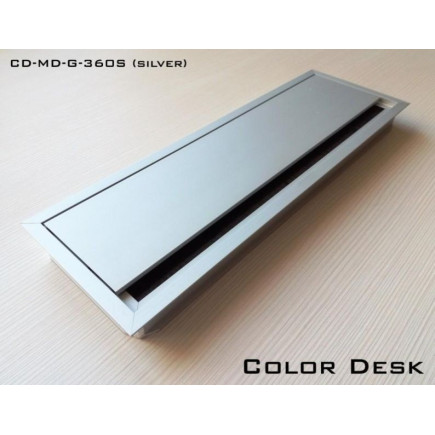 Лючок CD-MD-G-360S (silver) встраиваемый в столешницу квадратный 360х120х25 мм