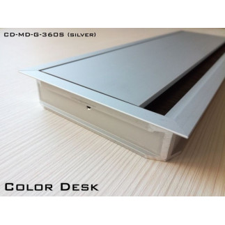Лючок CD-MD-G-360S (silver) встраиваемый в столешницу квадратный 360х120х25 мм
