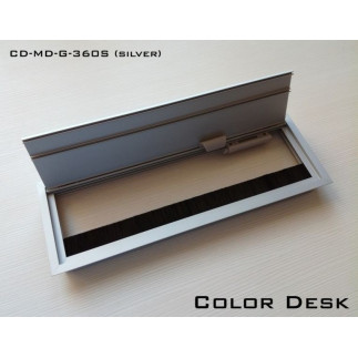 Лючок CD-MD-G-360S (silver) встраиваемый в столешницу квадратный 360х120х25 мм