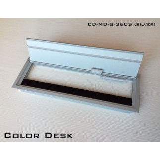 Лючок CD-MD-G-360S (silver) встраиваемый в столешницу квадратный 360х120х25 мм