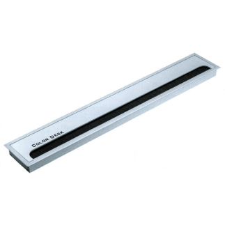 Лючок CD-Q500S (silver) встраиваемый в столешницу прямоугольный