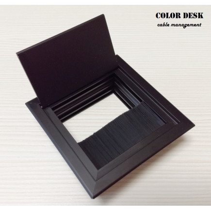 Лючок CD-MD80B (black) встраиваемый в столешницу квадратный