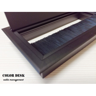Лючок CD-MD160B (black) встраиваемый в столешницу прямоугольный