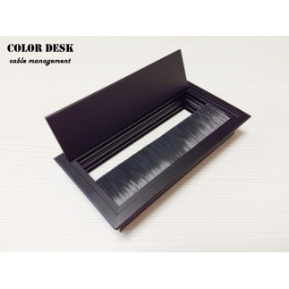 Лючок CD-MD160B (black) встраиваемый в столешницу прямоугольный