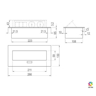 Розетка CD-3QS (silver) встраиваемая в столешницу (без провода)