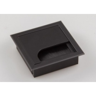 Лючок CD-Q80B (black) встраиваемый в столешницу квадратный