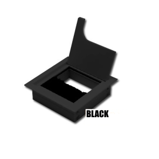 Лючок CD-Q80B (black) встраиваемый в столешницу квадратный