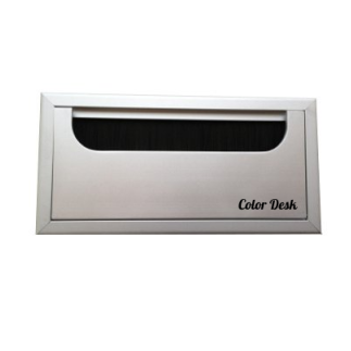 Лючок CD-Q160S (silver) встраиваемый в столешницу прямоугольный