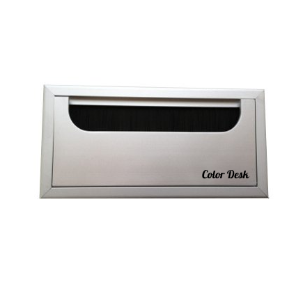 Лючок CD-Q160S (silver) встраиваемый в столешницу прямоугольный