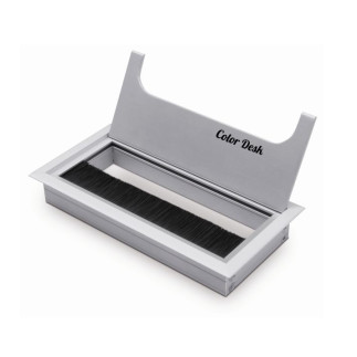 Лючок CD-Q160S (silver) встраиваемый в столешницу прямоугольный